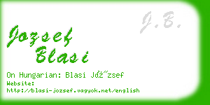 jozsef blasi business card